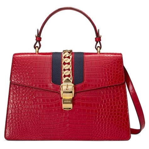 gucci red crocodile bag|crocodile Gucci bags for women.